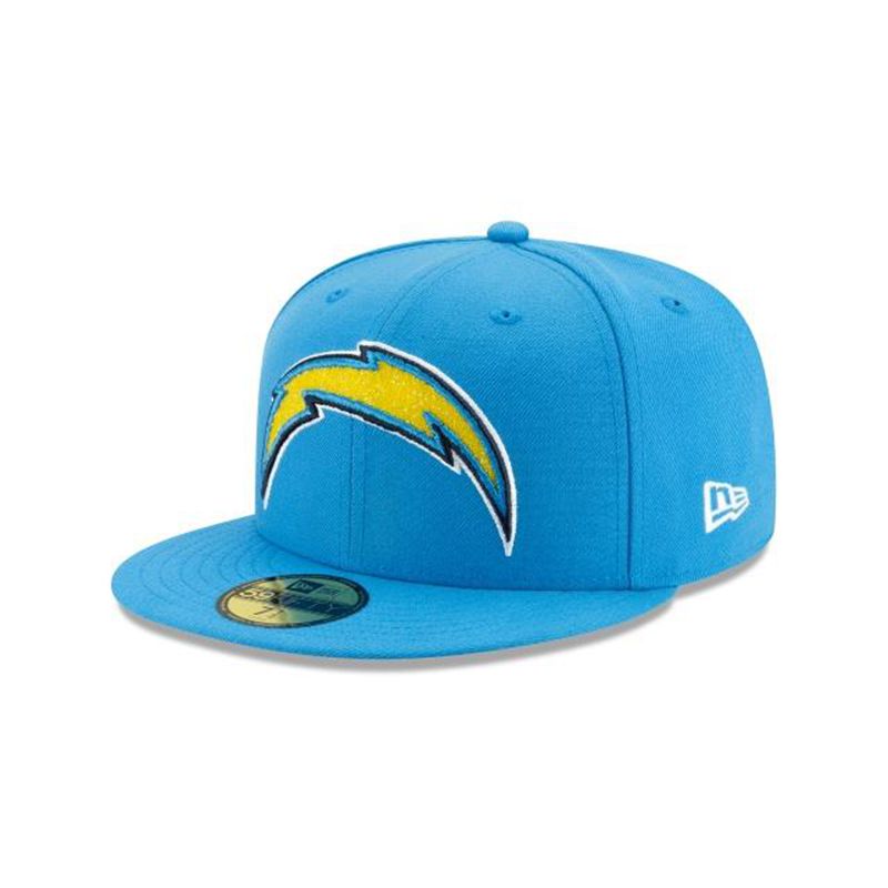 NFL Los Angeles Chargers Crystals From Swarovski 59Fifty Fitted (XLK6508) - Blue New Era Caps